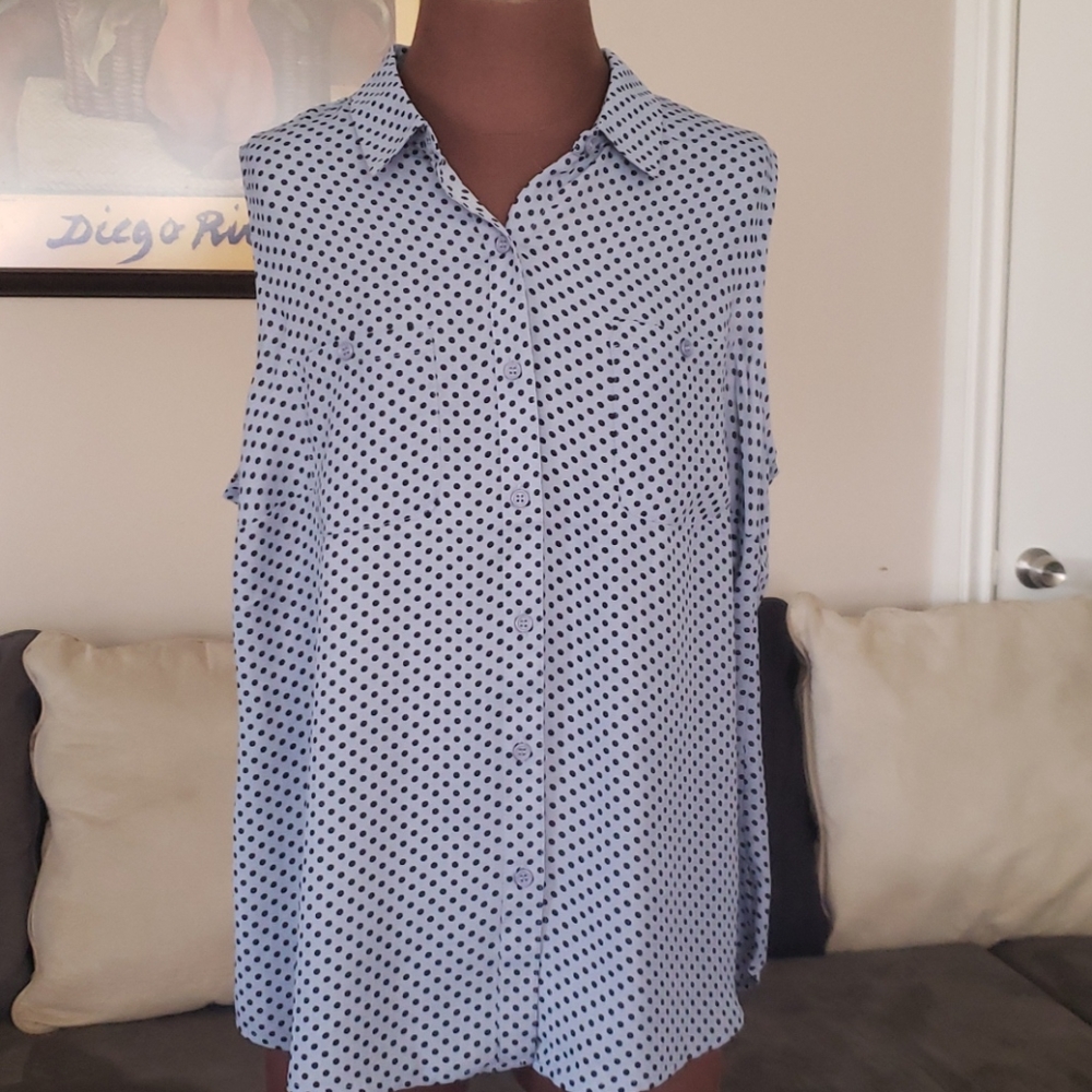 Catherine Malandríno Sleeveless Button Up Blouse
